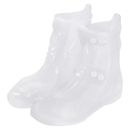Waterproof shoes cover 30.5x23cm(XXL) Silicone Not-Slip Rain Overshoes White