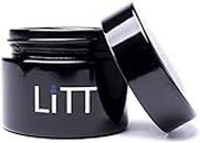 LiTT Stash Storage Jar – Black, Airtight UV Glass Storage Jar, Odour/Smell Resistant, Refillable Container. Portable Storage Accessory (50ml LITT)