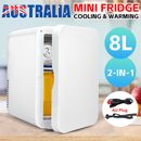 2 in1 8L Mini Fridge Home Car Drinks Beauty Freezer Cooler & WARMER Refrigerator
