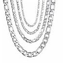 Prosteel Mens Chain Necklace 28 Inch Long Stainless Steel Fiagro Link Eboy Chains Necklaces