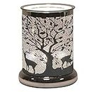 Aroma Accessories Silhouette Electric Wax Melt Burner Silver, Stag