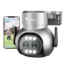 ctronics 4MP Dual Lens Security Camera Outdoor with 6x Hybrid Zoom, 360° CCTV Camera, PTZ IP Home 2.4/5 GHz WiFi Camera, Human Detection, Auto Tracking, Color Night Vision, Siren, 2-way Audio, IP66