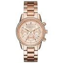 Michael Kors Ritz Chronograph Rose Gold Stainless Steel Strap Women's Watch MK6357