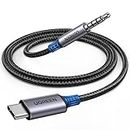 UGREEN Aux to USB C, Type C to 3.5mm Audio Jack Cable 6.6FT USB C to TRRS Headphone Car Stereo Cord Adapter Mic HiFi Compatible with iPhone 15 Pro Max/15 Pro/15 Plus, Galaxy S24 Ultra Pixel 8 iPad Pro