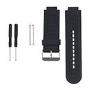 ECSEM Replacement Bands and Straps with Tools intended for Approach S4/S2 GPS Golf Watch & intended for Garmin Vivoactive Smartwatch, black