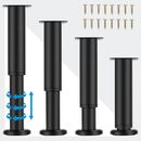 4pcs Metal Adjustable Furniture Legs 4.7-12Inch, 4 Pack Cabinet Legs Couch Legs