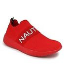 Nautica Women's Slip-On Sneakers - Comfortable Running Shoes, Stylish & Easy to Wear - Perfect for Everyday Wear, Red Mono, 9