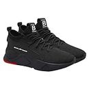 BRUTON Men's Sneaker | Walking Casual Shoes | Sports Running Shoes for Men Black, Size : 7