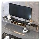 Mounted Entertainment Center 70.5''/78.7''/86.6'' Floating TV Shelf for Under TV, Wood Floating TV Stand with Slate Tabletop for TVs, Wall Mount Media Console TV Stand Wall Mounted Tv Shelf (Size : 1