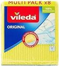 Vileda Sponge Cloth - Very high Suction Power - 8-Pack (Assorted Colors)