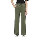 VISO Women's Regular Fit Track Pant in Pure Cotton Comfort for Gym Running and Nightwear (Olive)
