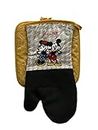 Classic Disney Mickey & Minnie Kitchen Accessories Set - Bundle with Grey Mickey & Minnie Mouse Oven Mitts & Pot Holders (Disney Kitchen Supplies)