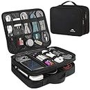 MATEIN Unisex-Adult Travel Luggage- Garment Bag, 1 - Antique Black, Large, Cable Organizer Bag