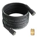 STYDDI 25 FT Heavy Duty Pressure Washer Extension Hose with Coupler, 2900 PSI X 1/4", Steel Braided and Rubber Power Washer Hose with M22-15mm for Sun Joe SPX Series, Stanley and Other Pressure Washer