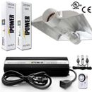 iPower 1000W HPS MH Grow Light System Kit Cool Tube Hood Wing Reflector Set