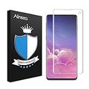 Alinsea Screen Protector for Samsung Galaxy S10 Tempered Glass [Full Adhesive] [Fingerprint Sensor Readable] [3D Glass] [Case Friendly] 9H Hardness Anti-Scratch Screen Protector