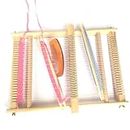 Generic 40 x 25 cm Wooden Weaving Loom Kit, Multi-Craft Large Lap Frame Looms Weaving Kit, DIY Hand-Knitted Woven Loom Set, for Kids Adults Beginners Children, 1540185-194UK-FBM