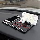VEROX Multipurpose Anti-Slip Car Phone Holder Dashboard Mat and Phone Holder Mount | Non-Slip Silicone Mat for Car Interior Dashboard Accessories- Black