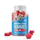 CBDfx 1500mg CBD High Strength Vegan Mixed Berry Gummies 25mg CBD per Gummy 60x Bottle (30 Days) - CBD Vegan Gummies, Gluten Free, Non-GMO, All Natural & No THC