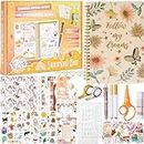 TUZT DIY Journal Kit for Girls, Notebook & Diary Supplies Set with Scrapbook Papers & Stickers, Teenage Kids Art Crafts Kit Toys, Cool Birthday Gifts for Tween Girls Age 6 7 8 9 10 11 12