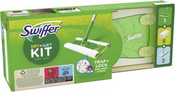Scopa Swiffer 8 panni cattura polvere e 3 panni lavapavimenti per pulizia casa