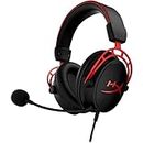 HyperX Cloud Alpha - Gaming Headset, Dual Chamber Drivers, Legendary Comfort, Aluminum Frame, Detachable Microphone, Works on PC, PS4, PS5, Xbox One, Xbox Series X|S, Nintendo Switch and Mobile – Red