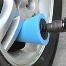 Strumento spugna lucidante a forma di cono auto blu per accessori mozzo ruota auto