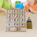 Montessori Mathe Spielzeug Montessori Mathe Hundert Brett für Kinder Kinder Tagesgeschenk