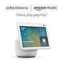Echo Show 10 (3rd Gen) - Glacier White and 4 months of Amazon Music Unlimited FREE w/ auto-renewal