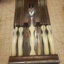 vtg Wear-Ever Pre-Cutco Vanadium Knife set chef knives custom wooden knife rack