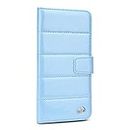 Kroo Glossy Bubble Flip Folio Wallet Case for Apple iPhone 6 Plus - Non-Retail Packaging - Blue