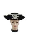 BookMyCostume Sea Pirate Captain Hat Fancy Dress Costume Accessories | Halloween Theme Kids Black