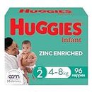 Huggies Infant Nappies Size 2 (4-8kg) 96 Count