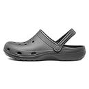 shoezone - Berman Adults EVA Black Slip On Clog Sandal - Size 5 UK - Black