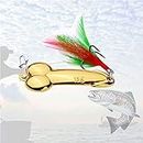 LalaKoo Fun Gag Gift Fishing Hook - Hilarious Tackle Box Gift for Fisherman Prank Props Novelty Item Heavy Duty Fishing Lure for Party Birthday Party Gathering(Golden)