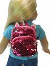 Unicorn Pink Sequin Backpack 18” Doll Clothes  Accessory For American Girl