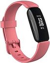 Fitbit Inspire 2 Health and Fitness Tracker with a Free 1-year Fitbit Premium Trial, 24/7 Heart Rate, Desert Rose/black, One Size (S and L Bands Included)