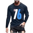 Mens Long Sleeve T Shirts Compression Shirts for Men Long Sleeve Fall Clothes for Men Long Sleeve Shirts for Men Vintage Print Blouse Fashion Designer Top Loose Fit Tops Graphic Tees Outdoor Shirt