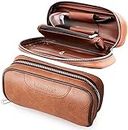 Scotte PU Leather Tobacco Smoking Wood Pipe Pouch case/Bag for 2 Tobacco Pipe and Other Accessories(Does not Include Pipes and Accessories)