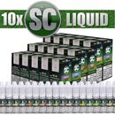 10x 10ml SC Liquid Probierbox Tabak Frucht Gourmet alle Sorten - 100ml E-Liquid