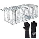 ANT MARCH Live Animal Cage Trap 32' Steel Humane Release Rodent Cage for Rabbits, Stray Cat, Squirrel, Raccoon, Mole, Gopher, Chicken, Opossum, Skunk, Chipmunks, Groundhog Squire