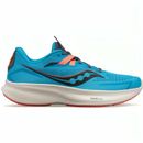 Saucony Womens Ride 15 Running Shoes Trainers Jogging Sports Comfort - Blue