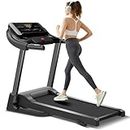 CURSOR FITNESS Home Folding 3 Level Incline Treadmill with Pulse Sensors, 3.0 HP Quiet Brushless, Speed Up to 8.7 MPH, 300 LBS Capacity