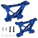 HobbyPark Aluminum Front & Rear Shock Tower Upgrade Parts for 1/10 Traxxas Slash 4x4 Replacement of Part 6838 6839 (2-Pack) (Navy Blue)