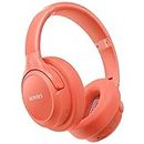 Bluetooth Headphones Over Ear,BERIBES 65H Playtime and 6 EQ Music Modes Wireless Headset with Microphone,HiFi Stereo Foldable Lightweight, Deep Bass for Home Office Outdoors Etc(Orange Red)