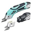 JOAVANI Cordless Scissors, Electric Scissors for Sewing, Cutting Fabrics, Crafting, Cardboard, Cordless Shears Tools (Two Battery, Lower Noise)
