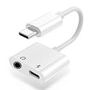 T Tersely USB C to 3.5mm Adapter Headphone, 2in1 AUX Audio Earphone PD Charging for iPhone 15 Pro/Max/Plus, iPad Pro Air 5 4 Samsung Flip Fold 5 4 S23 S22 S21 Ultra/Plus/FE, Google Pixel 7/Pro/6, etc