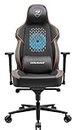 Cougar NxSys Aero Gaming Chair with an Integrated 200mm RGB Fan - Black/Gray - Ergonomic, Breathable PVC Leather - 3D Armrest - Reclaining Backrest up to 150º - Multi-tilt Mechanism (3MARPORB.0001)