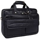 Da leather villa LV Leather laptop messenger and shoulder bags for men made in genuine leather (Black)