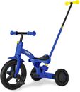 4-In-1 Kids Tricycle for 1.5 to 3 Yea Old with Parent Steering Push Handle, 12 I